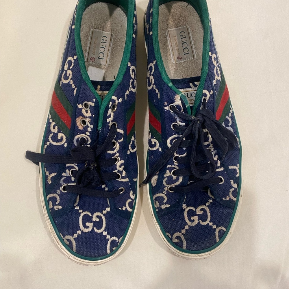Gucci Blue and Green Men's Shoes